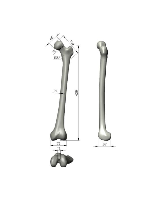 Femur, absolute™ 4th Gen., 10 PCF Solid Foam Cancellous, Medium